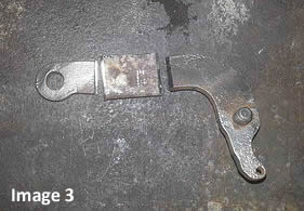 Handbrake lever with insert